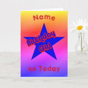 Carte Anniversaire fille mignonne Anniversaire personnal