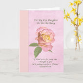 Carte Anniversaire, Fille pas, Rose de la paix (Fleur jaune)