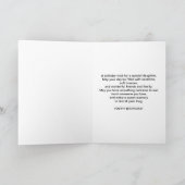 Carte Anniversaire, Fille, Plage, Collines, Oiseaux, Océ (Intérieur)