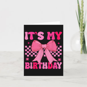 Carte Anniversaire fille rose coquette esthétique garçon