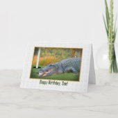 Carte Anniversaire, Fils, Golf, Alligator (Devant)
