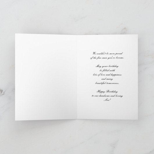 Carte Anniversaire - Fils - Nature (Intérieur)