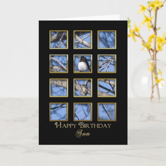 Carte Anniversaire - Fils - Nature (Fleur jaune)