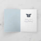 Carte Anniversaire Fleur Bleue Lune (Intérieur)