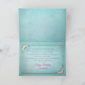 Carte Anniversaire, Fleur de pomme délicieuse à notre fi (Intérieur)