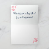 Carte Anniversaire Fleur Rouge Rustique (Intérieur)