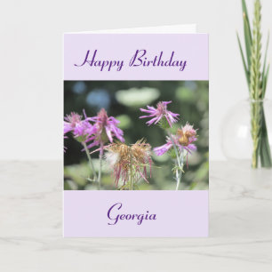 Carte Anniversaire Fleur sauvage de Corfu Lilac