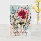 Carte Anniversaire Fleur Sauvage Multimédia (Fleur jaune)