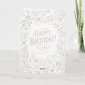 Carte Anniversaire Fleur Sauvage Verte (Dos)