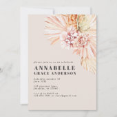 Carte Anniversaire fleuri bohème moderne (Devant)