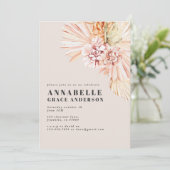 Carte Anniversaire fleuri bohème moderne (Debout devant)