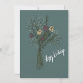 Carte Anniversaire "Fleurs" (Devant)