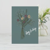 Carte Anniversaire "Fleurs" (Debout devant)