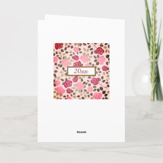 Carte Anniversaire Floral (Dos)