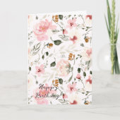 Carte Anniversaire floral bohème (Devant)