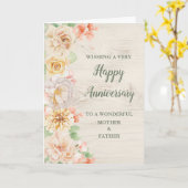 Carte Anniversaire floral de la mère et du père (Fleur jaune)