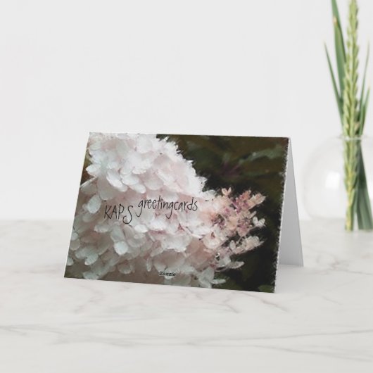 Carte Anniversaire Floral d'Hydrangeas (Dos)