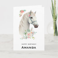 Anniversaire Floral du Boho de Cheval Blanc Élégan