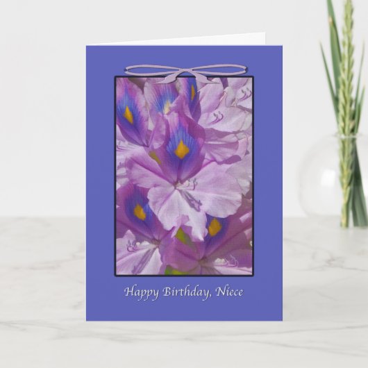 Carte Anniversaire, Floral, Lys, Nièce (Devant)
