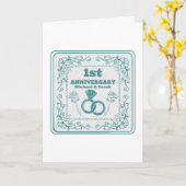 Carte Anniversaire Floral mariage année personnalisable (Fleur jaune)