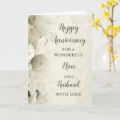 Carte Anniversaire Floral Niece & Husband (Fleur jaune)