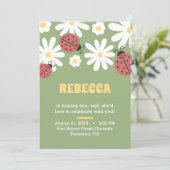 Carte Anniversaire floral personnalisé (Debout devant)