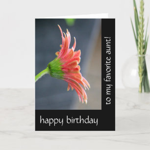 Carte Anniversaire floral pour la tante, marguerite rose