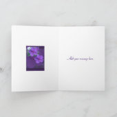 Carte Anniversaire floral pourpre d'élégance (Intérieur)