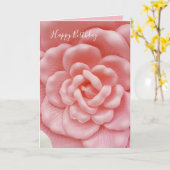 Carte Anniversaire floral rose (Fleur jaune)