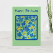 Carte Anniversaire Florale Oubliée (Devant)