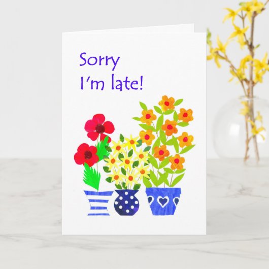 Carte Anniversaire - Flower Power (Fleur jaune)