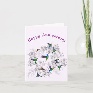 Carte Anniversaire Flying Spring Birds Personnalis