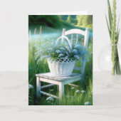 Carte Anniversaire Forget-Me Pas Panier Fleur (Devant)