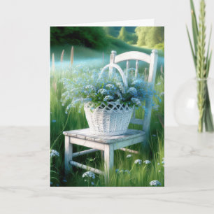 Carte Anniversaire Forget-Me Pas Panier Fleur