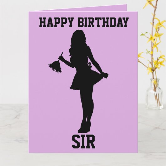 CARTE ANNIVERSAIRE FRANÇAIS MAID MARI GROG GREETING CARD (Fleur jaune)