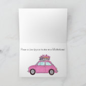Carte Anniversaire français Retro Fiat 500 (Intérieur)