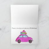 Carte Anniversaire français Retro Fiat 500 (Intérieur)