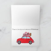 Carte Anniversaire français Retro Fiat 500 (Intérieur)