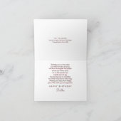 Carte ANNIVERSAIRE - FRÈRE - CRU - 100+ Cabine d'année (Intérieur)