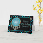 CARTE ANNIVERSAIRE - FRÈRE - DREAMCATCHER (Fleur jaune)