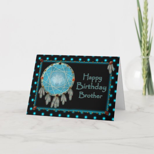 CARTE ANNIVERSAIRE - FRÈRE - DREAMCATCHER (Devant)