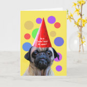 Carte Anniversaire Funny 29 encore avec mignon chien (Fleur jaune)