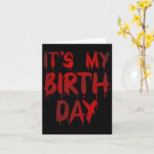 Carte Anniversaire Funny C'est mon anniversaire pour l'h (Fleur jaune)