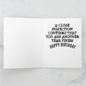 CARTE ANNIVERSAIRE FUNNY VOUS AVEZ L'AIR DE MAGNIFIER FI (Intérieur)