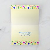 Carte Anniversaire gai de cercles de couleur (Intérieur)