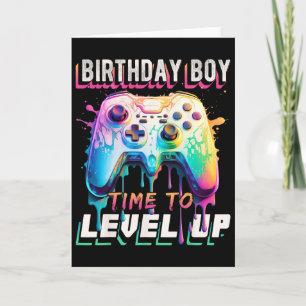 Carte Anniversaire Garçon Temps De Niveau Up Video Jeu A