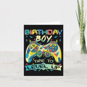 Carte Anniversaire Garçon Temps De Niveau Up Video Jeu A