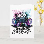 Carte Anniversaire Garçon Temps Pour Augmenter Le Jeu Vi (Fleur jaune)