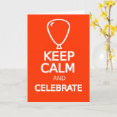 Carte anniversaire garder calme (Fleur jaune)