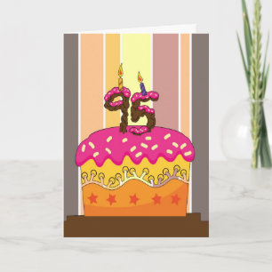 Carte anniversaire - gâteau avec les bougies 95 -